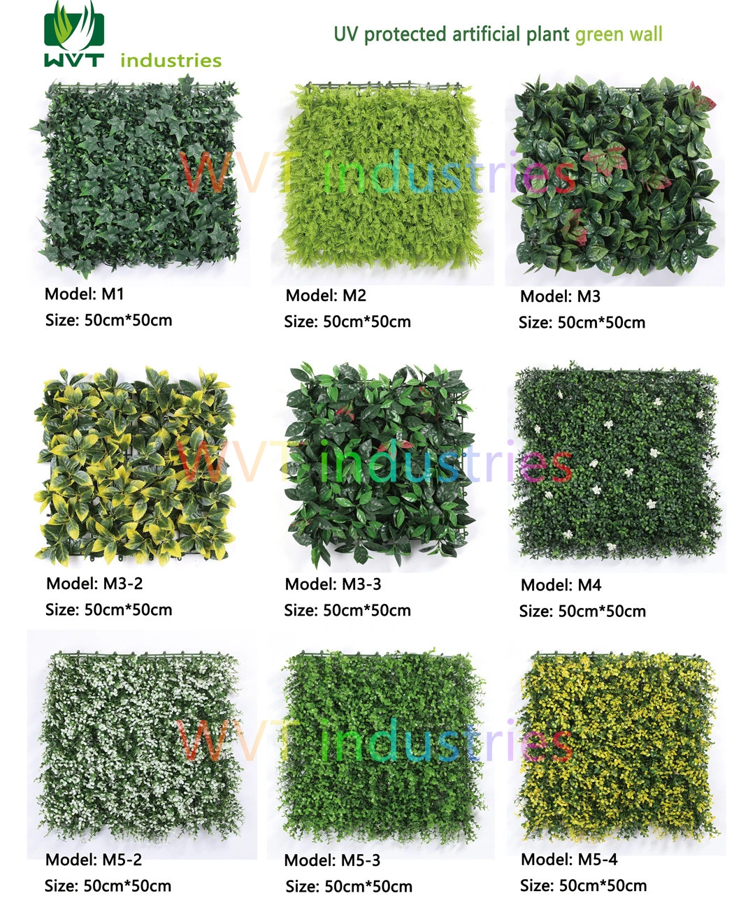 Anti UV Artificial Plastic IVY Foliage Faux Boxwood Vertical Garden Green Plant Wall Vines