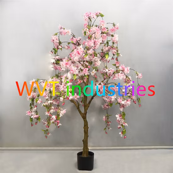 Wvt Faux arbre décoratif d'intérieur en pot de plantes en plastique Cactus artificiel Bonsai