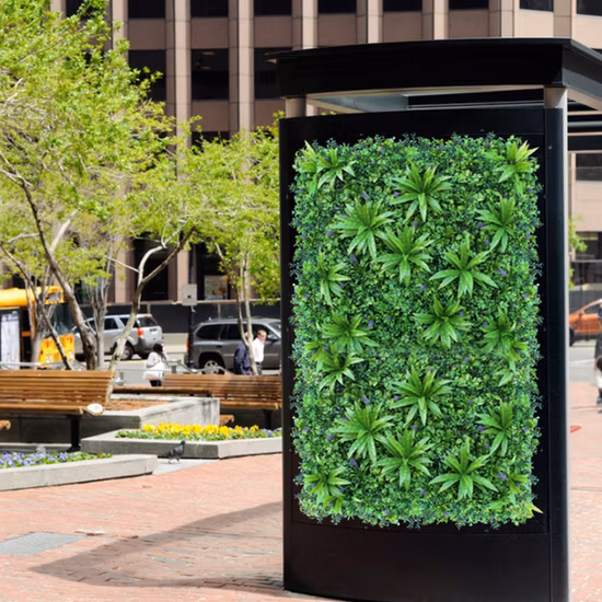 Protection UV 100cm X 100cm Mur d'herbe verte artificielle